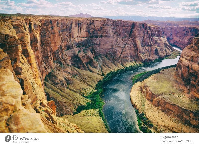 Horseshoe Bend (Arizona) [6] schön Ausflug Berge u. Gebirge Landschaft Wasser Fluss Sehenswürdigkeit genießen Aussicht USA Nationalpark Amerika Page