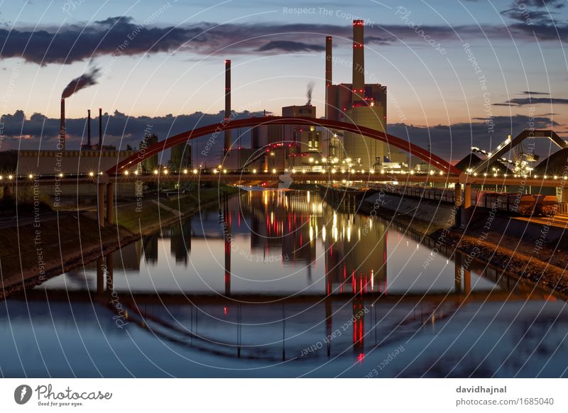 Kohlekraftwerk Industrie Energiewirtschaft Technik & Technologie Landschaft Wasser Klima Klimawandel Flussufer Rhein Mannheim Deutschland Europa Industrieanlage