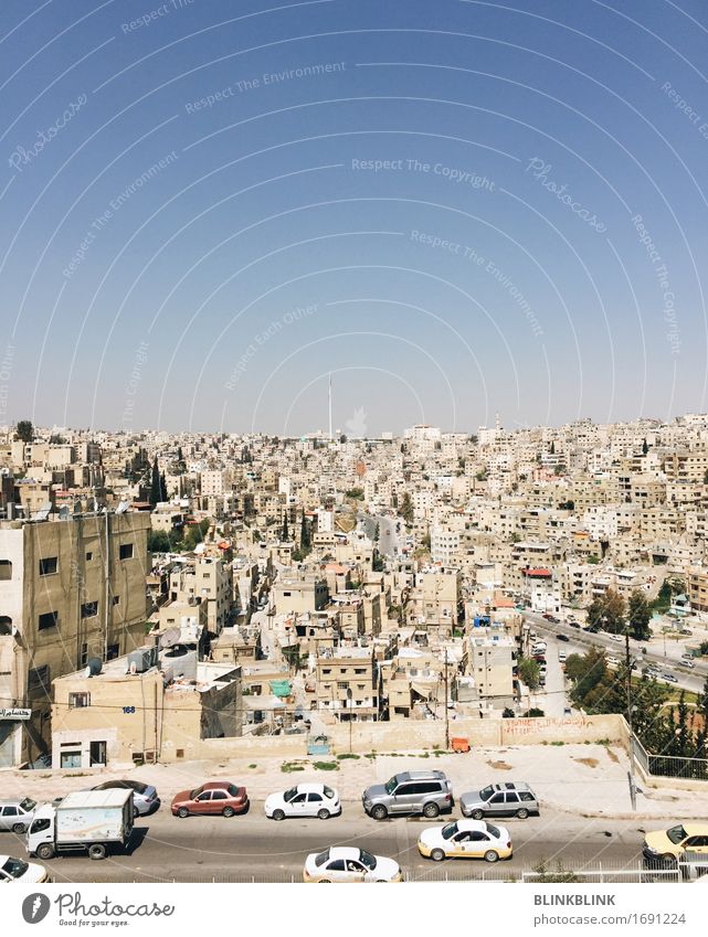 Amman Ferien & Urlaub & Reisen Tourismus Abenteuer Sightseeing Städtereise Jordanien Kleinstadt Stadt Hauptstadt Stadtzentrum Skyline bevölkert Menschenleer