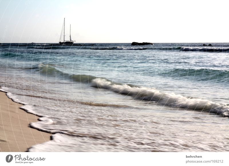 ausziehwetter Farbfoto Außenaufnahme Menschenleer Sonnenlicht Ferien & Urlaub & Reisen Tourismus Abenteuer Ferne Freiheit Sommerurlaub Sonnenbad Strand Meer