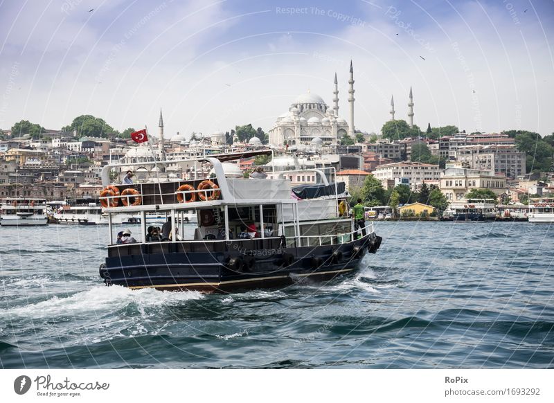 istanbul ferry Ferien & Urlaub & Reisen Tourismus Ausflug Sightseeing Städtereise Kreuzfahrt Umwelt Landschaft Wasser Schönes Wetter Wellen Küste Flussufer