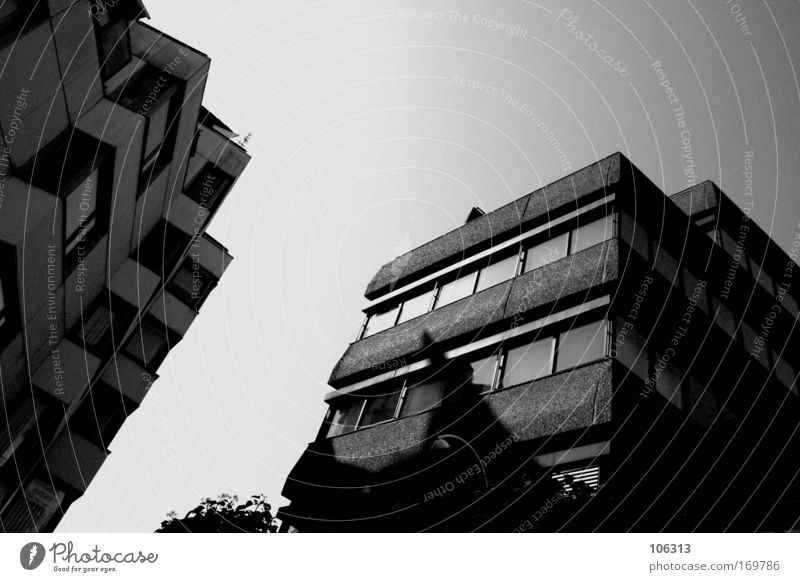 Fotonummer 123514 Schwarzweißfoto schwarz Kontrast trist Farblosigkeit Architektur Bremen Langeweile Himmel Gebäude Haus Häusliches Leben