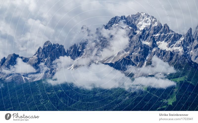 Sextener Rotwand Umwelt Natur Landschaft Pflanze Luft Himmel Wolken Sommer Nebel Baum Wald Felsen Alpen Berge u. Gebirge Dolomiten Sextener Dolomiten Gipfel