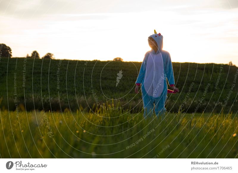 Alexa | Einhorn Stil Freizeit & Hobby Mensch feminin Junge Frau Jugendliche 1 18-30 Jahre Erwachsene Umwelt Natur Landschaft Sommer Schönes Wetter Gras Wiese