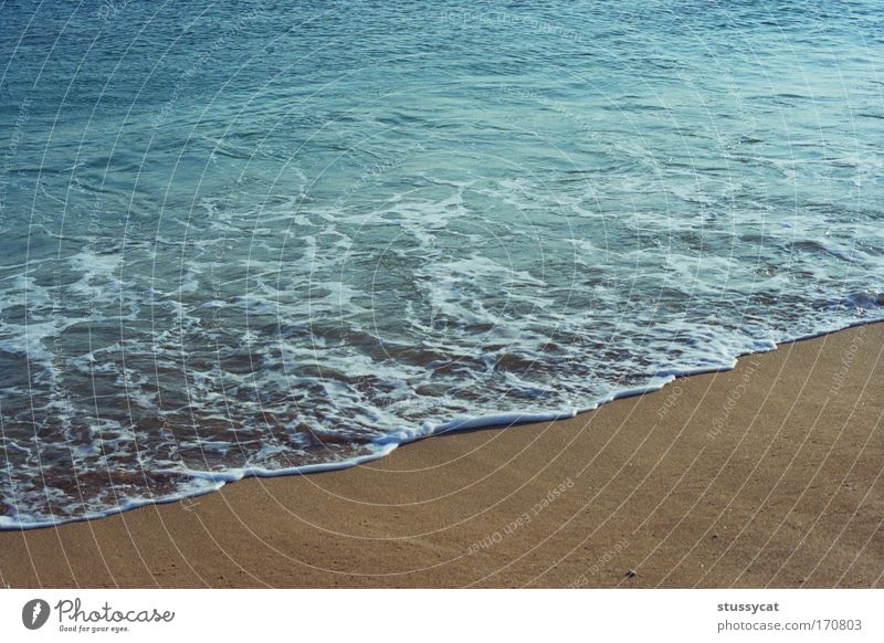 der ruhige Moment Gedeckte Farben Außenaufnahme Menschenleer Tag Sonnenlicht Vorderansicht Blick nach vorn Lifestyle Ausflug Sommer Strand Wasser Erde Meer Sand
