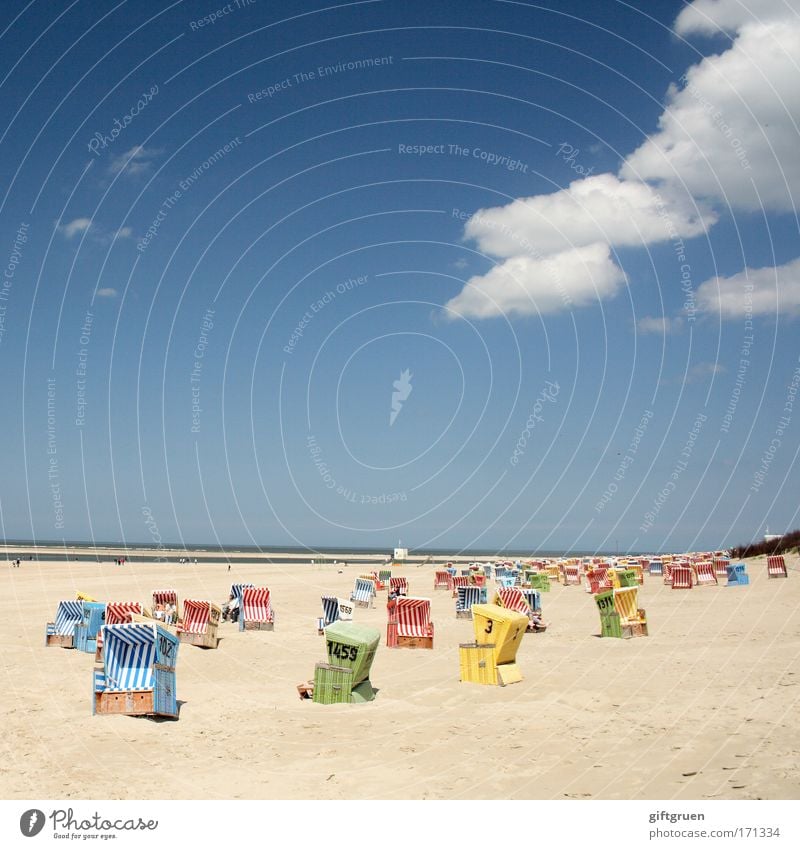 zufallsverteilung Farbfoto mehrfarbig Außenaufnahme Textfreiraum oben Tag Ferien & Urlaub & Reisen Tourismus Ausflug Sommer Sommerurlaub Sonne Sonnenbad Strand