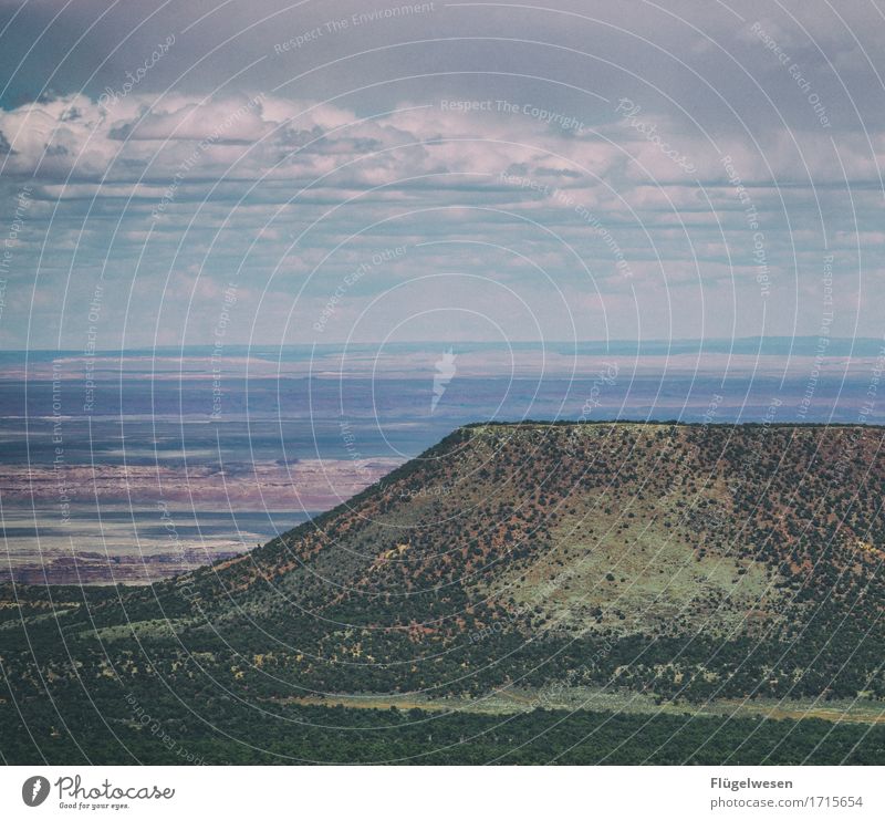 Beautiful Amerika (d) Himmel Wolken Tag Schatten Berge u. Gebirge Grand Canyon USA Landschaft Pflanze Tier Aussicht Ferne Menschenleer Sträucher Vulkankrater