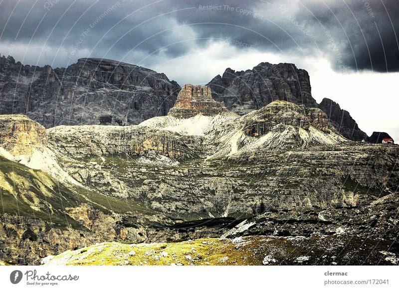drei schuster Farbfoto Außenaufnahme Menschenleer Tag Blick nach vorn Natur Landschaft Himmel Wolken Gewitterwolken schlechtes Wetter Alpen Berge u. Gebirge