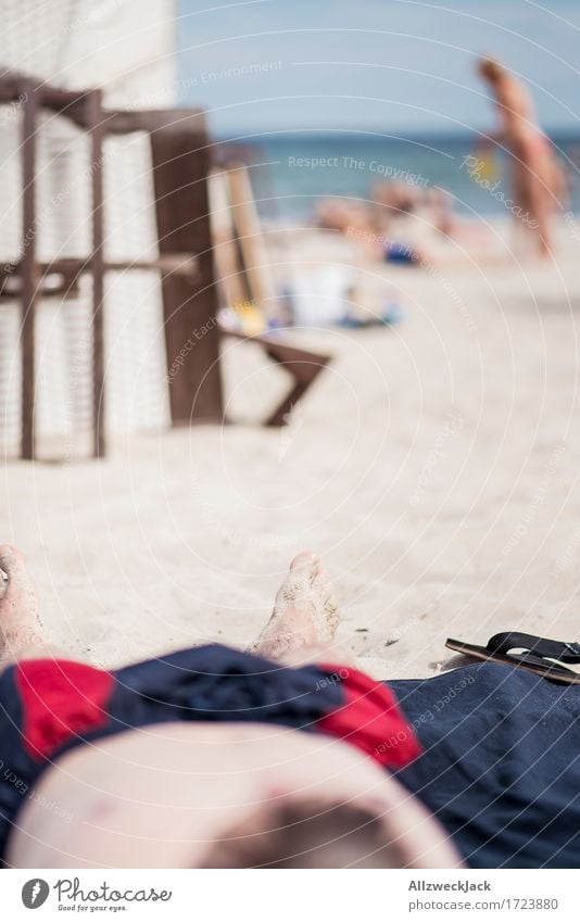 Beachlife 6 Zufriedenheit Erholung ruhig Ferien & Urlaub & Reisen Tourismus Ausflug Sommer Sommerurlaub Sonne Sonnenbad Strand Meer maskulin Junger Mann