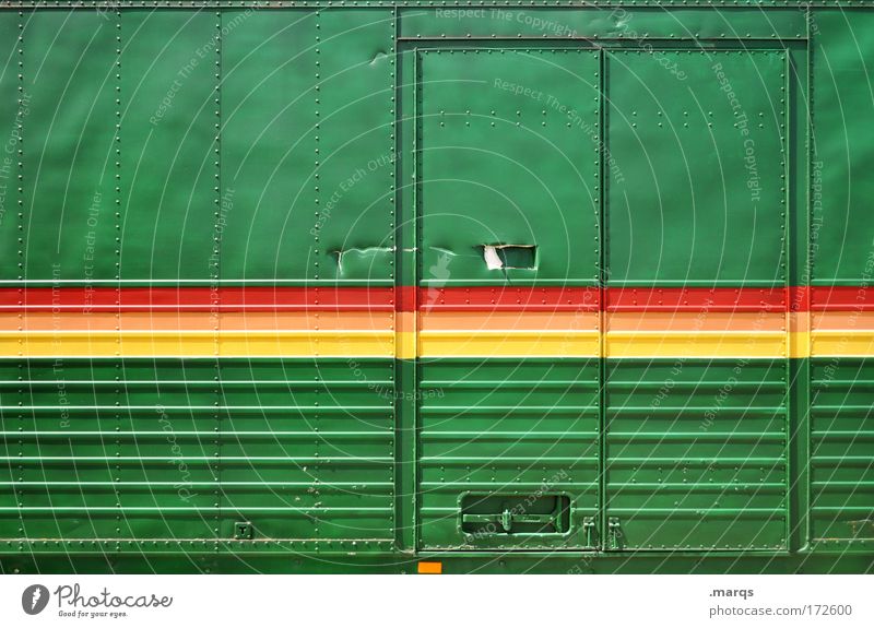 Reggae Farbfoto mehrfarbig Außenaufnahme Totale Lifestyle Stil Wirtschaft Güterverkehr & Logistik Dienstleistungsgewerbe Tür Verkehr Verkehrsmittel Lastwagen