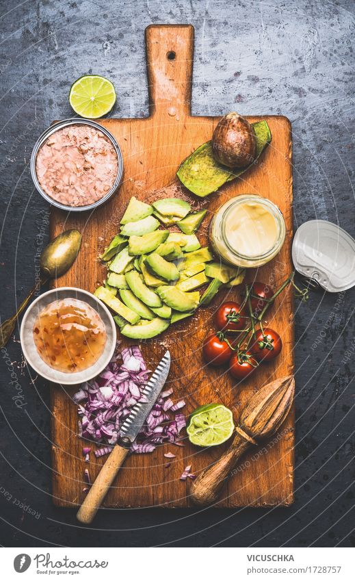 Thunfisch Salat Zutaten Lebensmittel Fisch Gemüse Salatbeilage Kräuter & Gewürze Öl Ernährung Mittagessen Büffet Brunch Festessen Bioprodukte