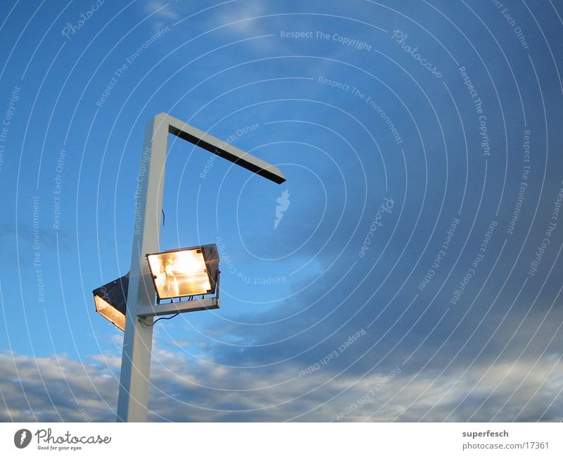 Erleuchtung Lampe Licht Elektrisches Gerät Technik & Technologie Scheinwerfer Strommast Pfosten Himmel