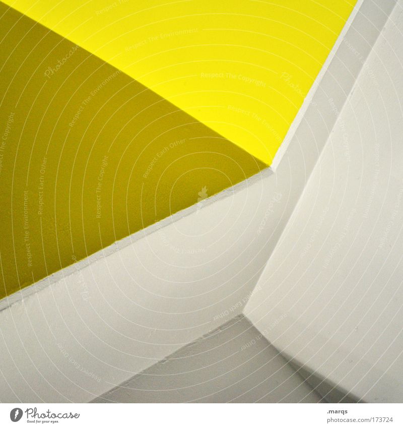 Gelbe Seiten Farbfoto Innenaufnahme Detailaufnahme Experiment abstrakt Muster Schatten Kontrast elegant Stil Design Bauwerk Architektur Linie außergewöhnlich