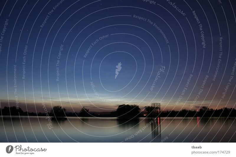 Nachts am Rhein Farbfoto Außenaufnahme Experiment Textfreiraum oben Abend Schatten Kontrast Reflexion & Spiegelung Sonnenaufgang Sonnenuntergang