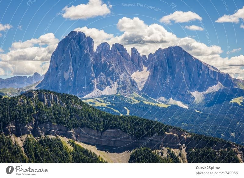 Südtirol Natur Landschaft Urelemente Himmel Wolken Gewitterwolken Sommer Wiese Feld Wald Hügel Felsen Alpen Berge u. Gebirge Gipfel fest Dolomiten Freiheit
