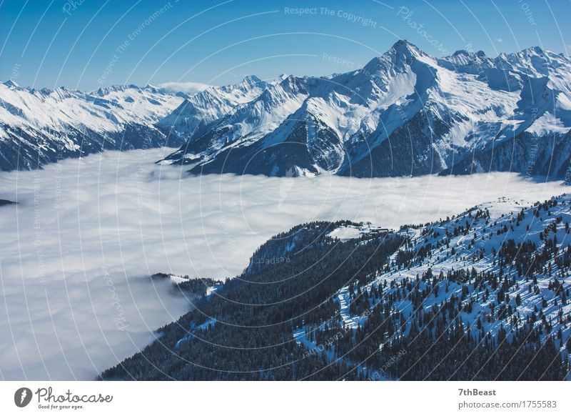 Gletscher-Alpen Ferien & Urlaub & Reisen Tourismus Abenteuer Ferne Freiheit Winter Schnee Winterurlaub Berge u. Gebirge wandern Wintersport Umwelt Natur