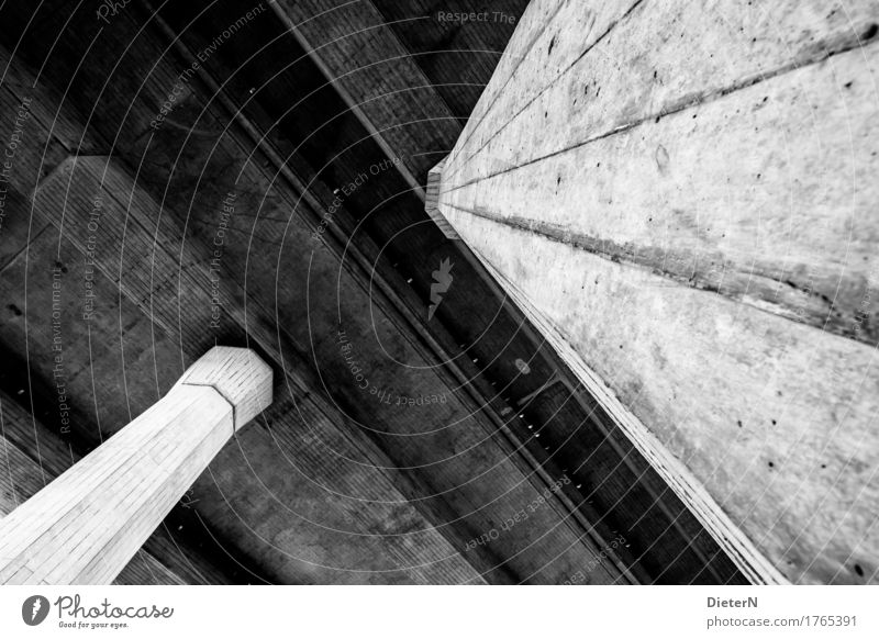 Beton Menschenleer Brücke Tunnel Bauwerk Gebäude Architektur Autobahn grau schwarz weiß Betonplatte Säule Strukturen & Formen Linie diagonal Schwarzweißfoto