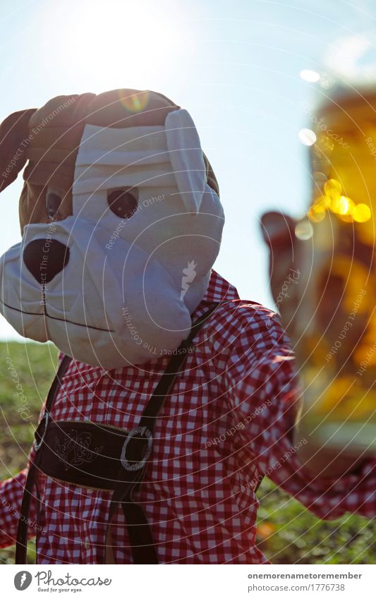 Oktoberfest - Auf Ihn! Kunst ästhetisch Zuprosten Bier Biergarten Bierglas Bierschaum Bierkrug Bayern München Tradition Tracht Hund Mann Symbole & Metaphern