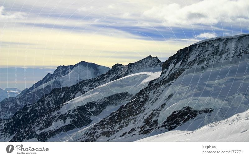 3471m üNN Farbfoto Außenaufnahme Menschenleer Textfreiraum oben Tag Landschaft Himmel Winter Schönes Wetter Eis Frost Schnee Felsen Alpen Berge u. Gebirge