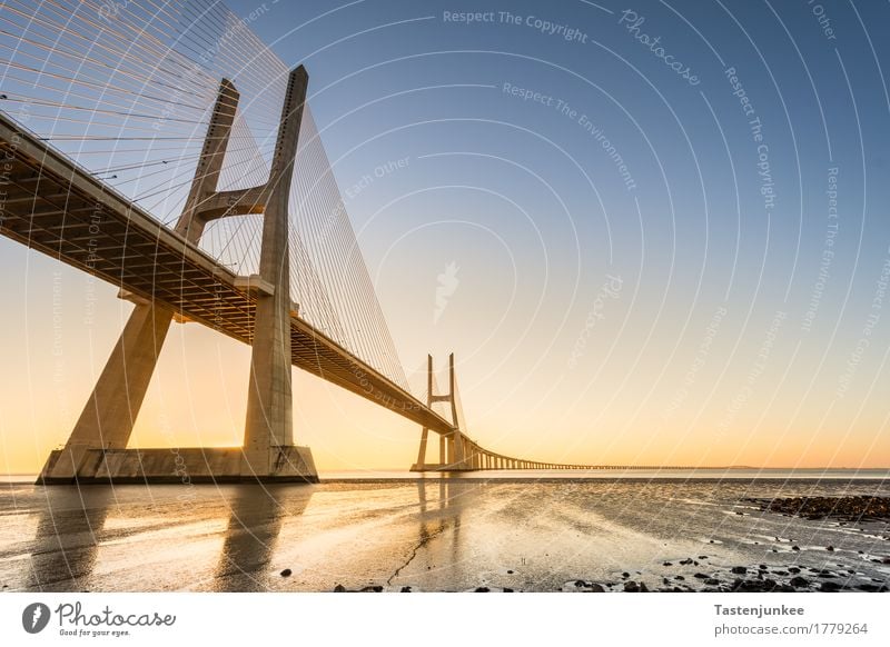 Ponte Vasco da Gama Ferien & Urlaub & Reisen Lissabon Portugal Europa Brücke Sehenswürdigkeit außergewöhnlich Atlantik Vasco-da-Gama-Brücke Schrägseilbrücke
