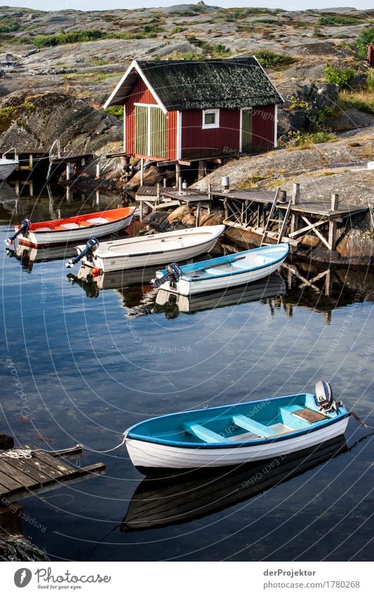 Kleiner Fischerhafen auf einer Schäre Ferien & Urlaub & Reisen Tourismus Ausflug Umwelt Natur Landschaft Pflanze Sommer Schönes Wetter Küste Bucht Fjord Ostsee