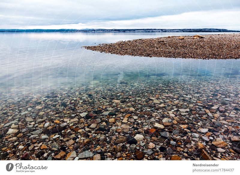 Kaltes, klares Wasser Ferien & Urlaub & Reisen Abenteuer Ferne Freiheit Meer Natur Landschaft Urelemente Wolken Klima Insel Menschenleer Schifffahrt Stein