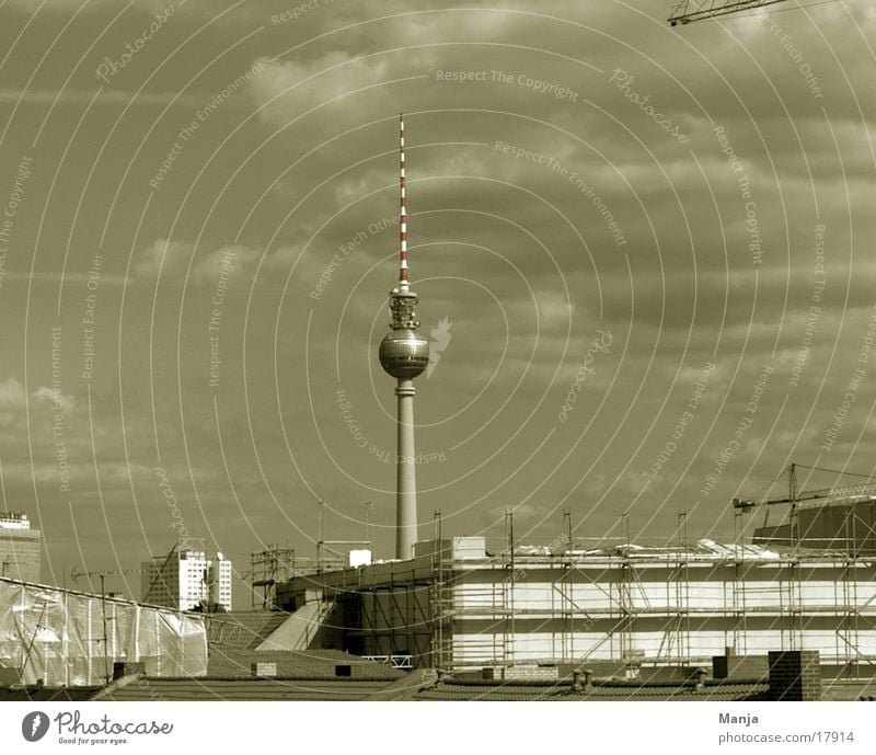 Berlin Baustelle Gebäude Architektur Berliner Fernsehturm