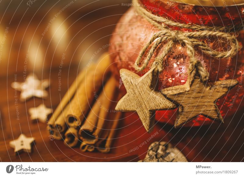 weihnachtsgrüße Kamm Schleife Kitsch Weihnachten & Advent Holz Glas gold Dekoration & Verzierung Weihnachtsdekoration Stern (Symbol) Zimt Licht Warmes Licht