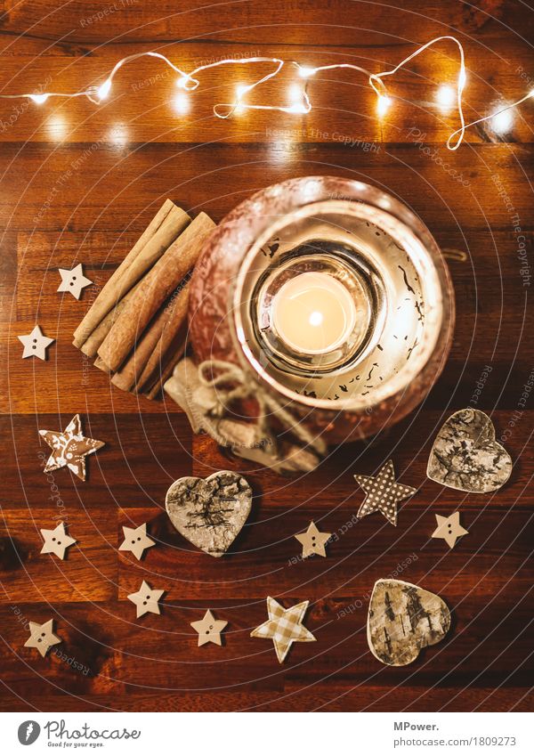 weihnachtsgrüße Herz Teelicht Schleife Kitsch Weihnachten & Advent Holz Glas gold Lichterkette Dekoration & Verzierung Weihnachtsdekoration Stern (Symbol) Zimt