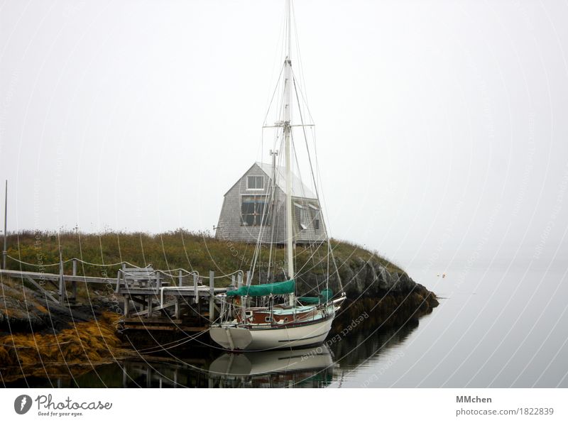 Memories Freizeit & Hobby Angeln Ferien & Urlaub & Reisen Tourismus Ausflug Abenteuer Freiheit Meer Insel Urelemente Wasser Himmel Herbst Nebel Küste Bucht