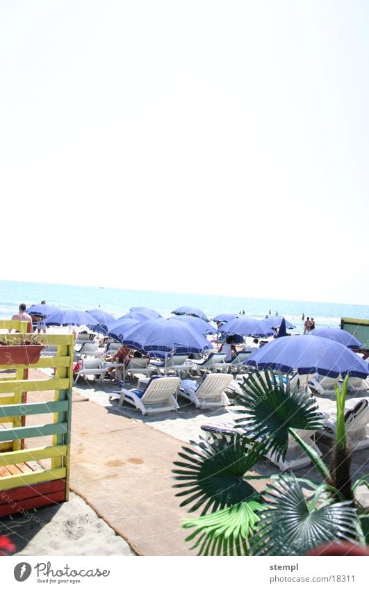 Strande Sonnenschirm Meer Frankreich Ferien & Urlaub & Reisen Fototechnik
