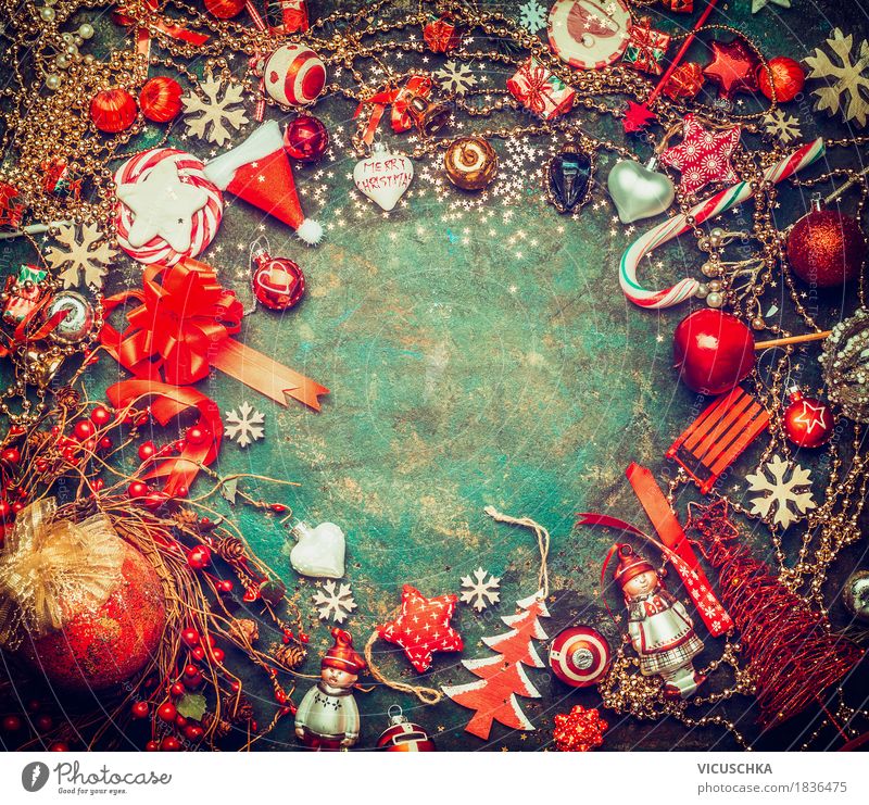 Weihnachten Hintergrund mit festliche Dekoration Stil Design Freude Winter Dekoration & Verzierung Party Veranstaltung Feste & Feiern Weihnachten & Advent