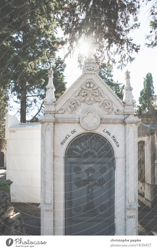 Zum Licht Lissabon Stadt Hauptstadt Stadtzentrum Bauwerk Gebäude alt hell historisch schön Tod Grab Grabmal Friedhof Farbfoto Außenaufnahme Menschenleer Tag