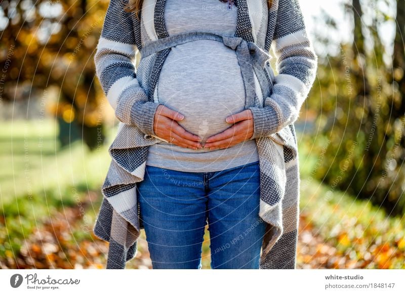 Schwangere Frau Schwanger Babybauch Baby Ein Lizenzfreies S