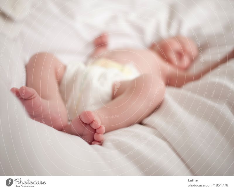Baby DIN 3213 Mensch Körper Haut 0-12 Monate genießen Lächeln schlafen träumen nackt niedlich Gefühle Vertrauen Geborgenheit Beginn Zufriedenheit Windeln