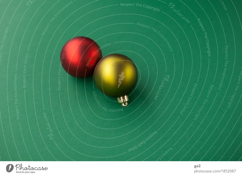 Weihnachtskugeln Dekoration & Verzierung Weihnachten & Advent Christbaumkugel ästhetisch rund gelb grün rot Weihnachtsbaum Weihnachtsdekoration