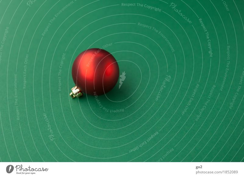Rote Weihnachtskugel Weihnachten & Advent Dekoration & Verzierung ästhetisch rund grün rot Christbaumkugel Weihnachtsdekoration Weihnachtsgeschenk