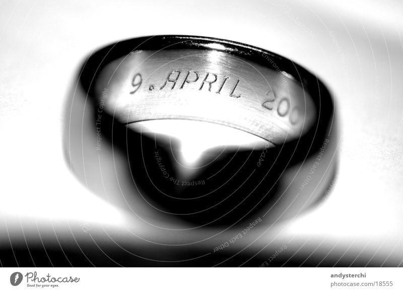 Love Schmuck glänzend Ehe Jahr Jahrestag Liebe Ring silber Koloss krazfest verlobt 9. april 2001 Ziffern & Zahlen Verbindung gravur Termin & Datum