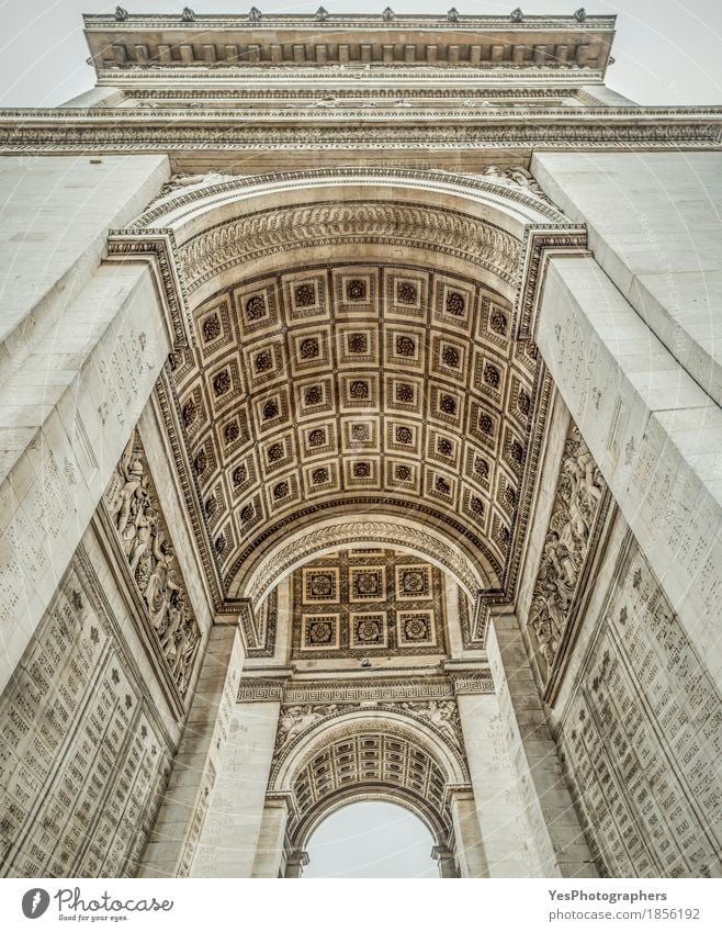 Arc de Triomphe Innendetails Design Ferien & Urlaub & Reisen Tourismus Kunstwerk Kultur Bauwerk Gebäude Architektur Sehenswürdigkeit Wahrzeichen Denkmal