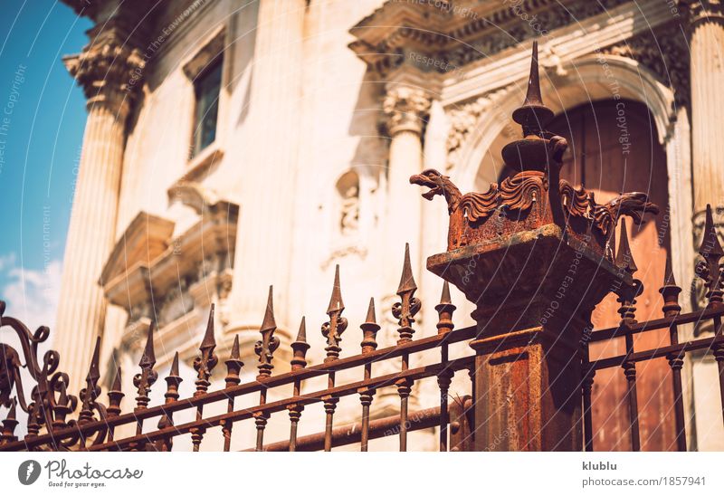 Detailansicht von Ragusa, Sizilien, Italien Kunst Kultur Stadt Kirche Gebäude Architektur Fassade Denkmal Straße alt historisch Religion & Glaube Kathedrale