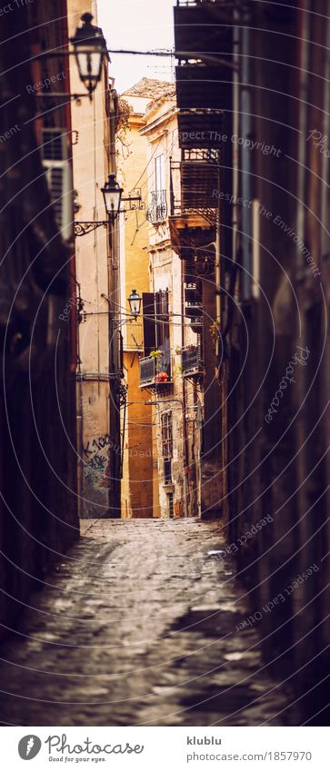 Stadtansichtdetail von Palermo-Stadt, Sizilien, Italien Stil Ferien & Urlaub & Reisen Haus Kunst Kultur Platz Gebäude Architektur Fassade Straße alt historisch