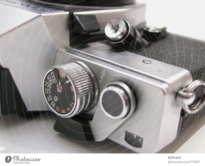 Analog analog Entertainment Fotokamera alt Makroaufnahme Reflexion & Spiegelung Auslöser