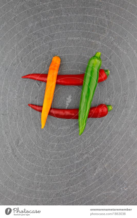 4 Chili Kunst ästhetisch Chilisoße Chiliernte Scharfer Geschmack Scharfer Gegenstand Hashtag rot grün gelb Strukturen & Formen Schiefer Gemüse Foodfotografie