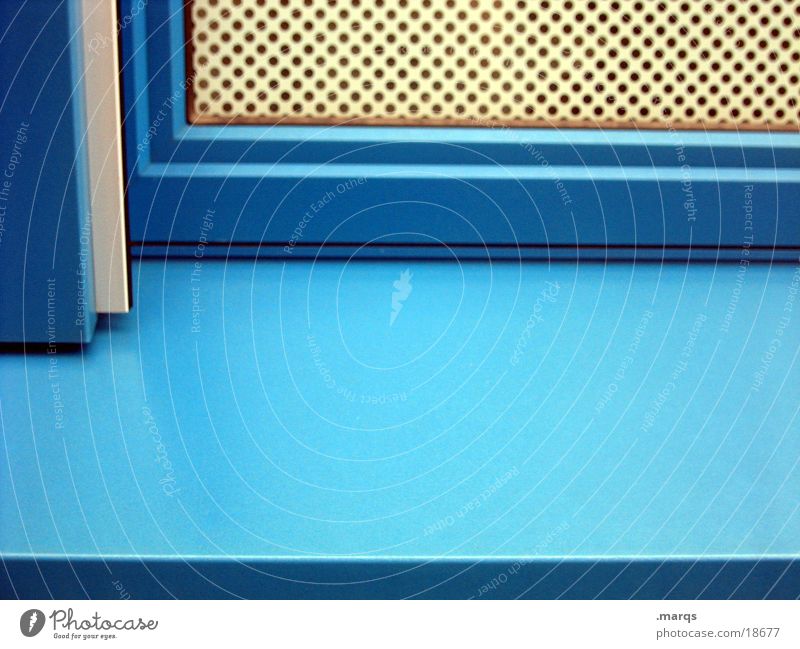 Orthogonal Ecke Strukturen & Formen Fenster Fensterbrett Gitter Fototechnik blau marqs