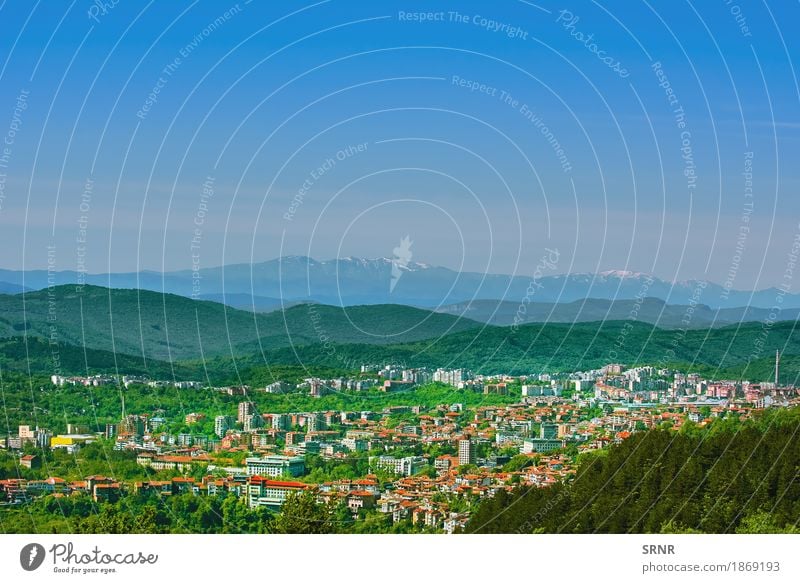 Blick über Veliko Tarnovo Tourismus Berge u. Gebirge Landschaft Hügel Bulgarien Europa Stadt alt Domizil Appartements Wohnung wohnbedingt Großstadt