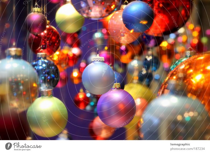 Kugelbunt IV Lifestyle elegant Stil Design Kunst Ausstellung Glas glänzend rund mehrfarbig Weihnachten & Advent Weihnachtsdekoration Christbaumkugel Glaskugel