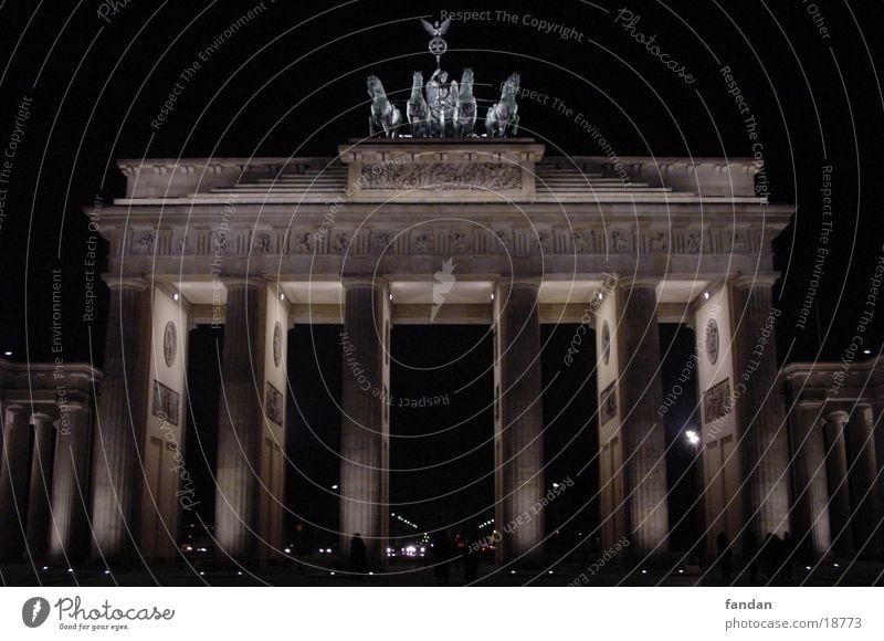 Brandenburger Tor Nacht Architektur Berlin Hauptstadt