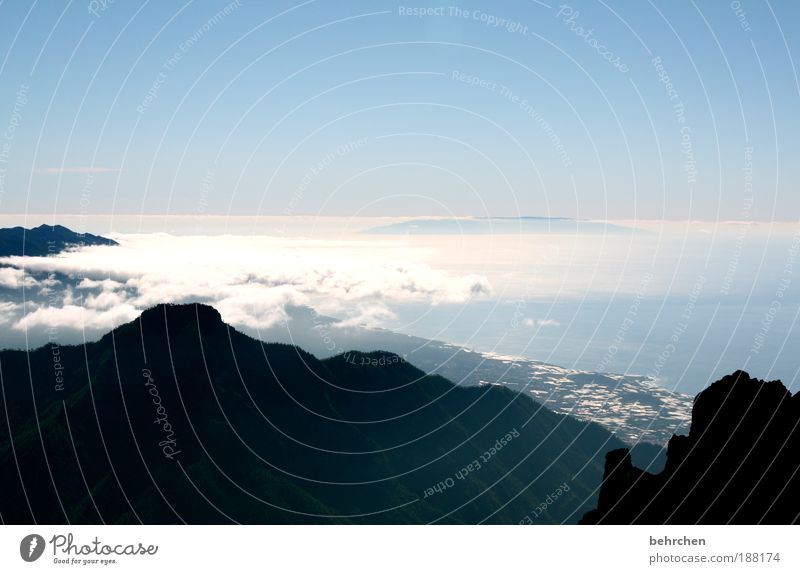 dem himmel so nah Ferien & Urlaub & Reisen Tourismus Ausflug Ferne Freiheit Meer Natur Landschaft Himmel Wolken Berge u. Gebirge Gipfel Küste Insel La Palma