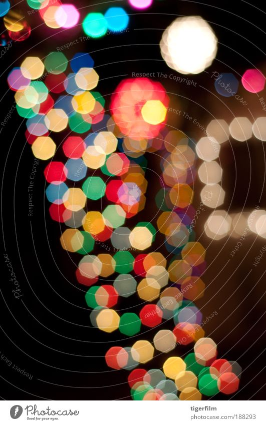 Baumfest Nachtleben Entertainment Veranstaltung Feste & Feiern Silvester u. Neujahr Haus Fenster glänzend hängen Häusliches Leben mehrfarbig verschwenden