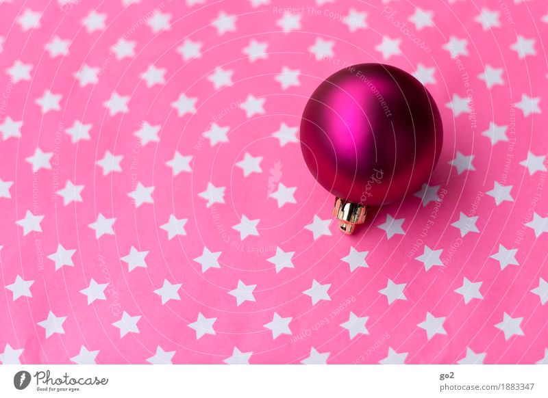 Kugel und Sternchen Weihnachten & Advent Dekoration & Verzierung Kitsch Krimskrams Stern (Symbol) ästhetisch rund violett rosa Vorfreude Weihnachtsdekoration